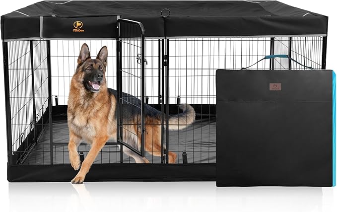 PJYuCien Dog Playpen Plus Storage Bag for Camping